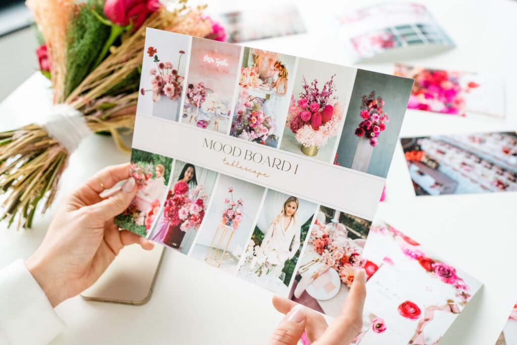 Mood board for event planning company