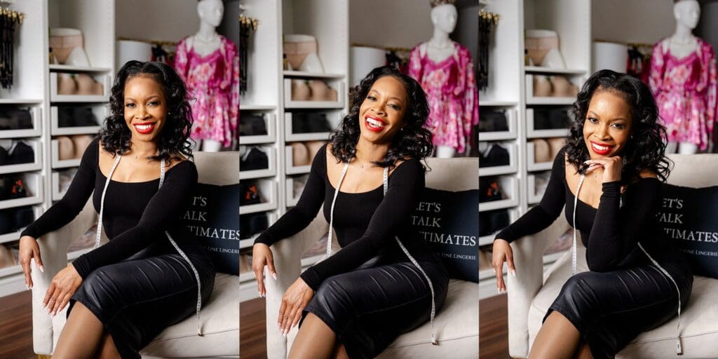 Virginia Beach lingerie boutique owner Nicole in her rebranded Simone Cheríe space