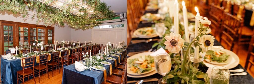 Pinner House wedding ceremony details and tablescape
