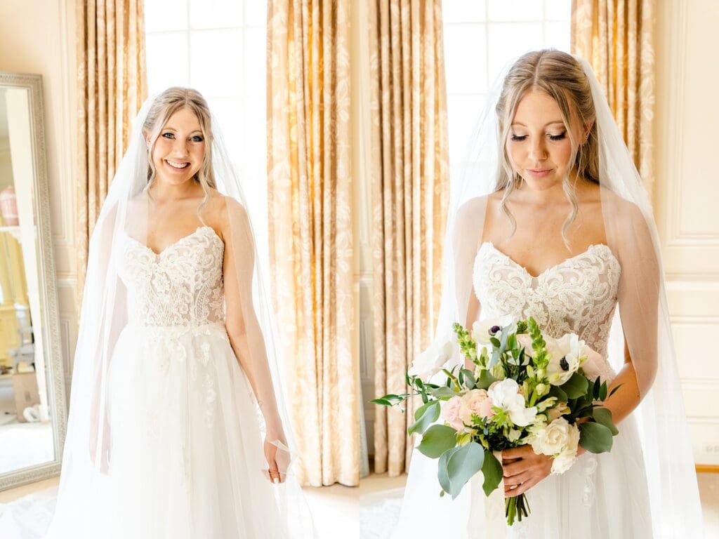 Bridal portraits for Virginia wedding