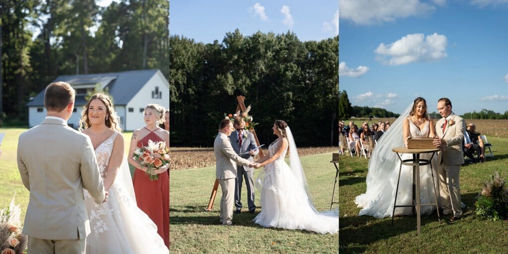 The Barns of Kanak October ceremony for Olivia and Jake