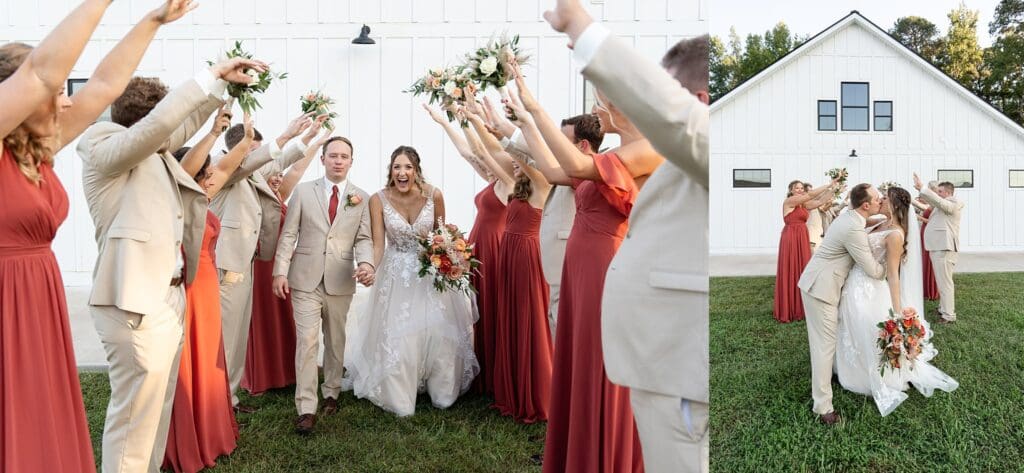 Barns of Kanak wedding party photos