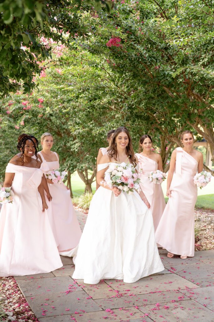 Bride and bridesmaids